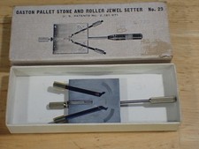 Vintage Gaston No. 29 Watchmakers Pallet Stone and Roller Jewel Setter VG + Box