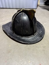 Cairns Leather Firefighter Fire Helmet Great Shape Pre Code