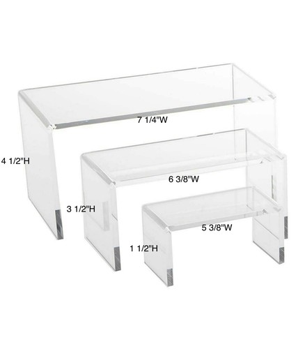 Clear acrylic riser jewelry - clear,