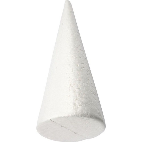 White polystyrene cone - 25, cm