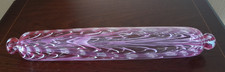 Nailsea Cranberry & White Swirled Glass Rolling Pin