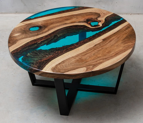 Round coffee table solid wood - round,