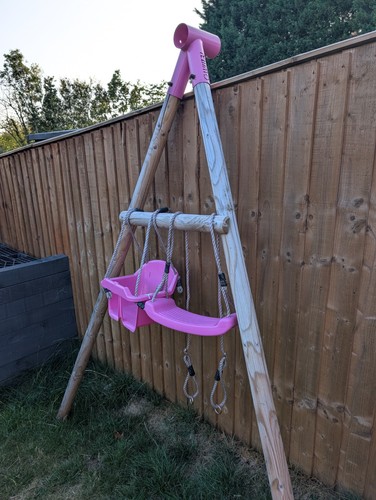 Wooden frame garden swing - wooden,