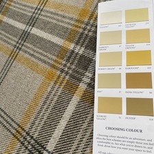 Checked Curtains Tartan Wool