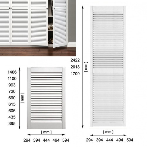 Pine wood white colour front - colour,