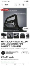 MATTE BLACK 3" NUDGE BULL BAR