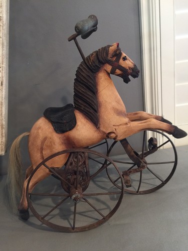 Antique toy tricycle horse - toy,