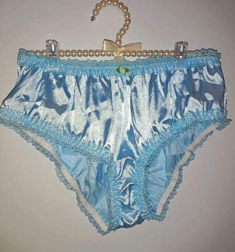 Baby blue satin frilly - baby,