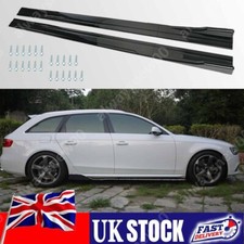 Side Skirt Splitter Spoiler Lip Glossy Panel For AUDI A3 A4 A5 S3 8V Sedan UK