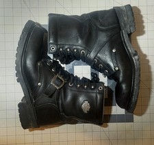 Harley-Davidson Women’s Black Leather Motorcycle Boots Size 9.5 – Excellent Cond
