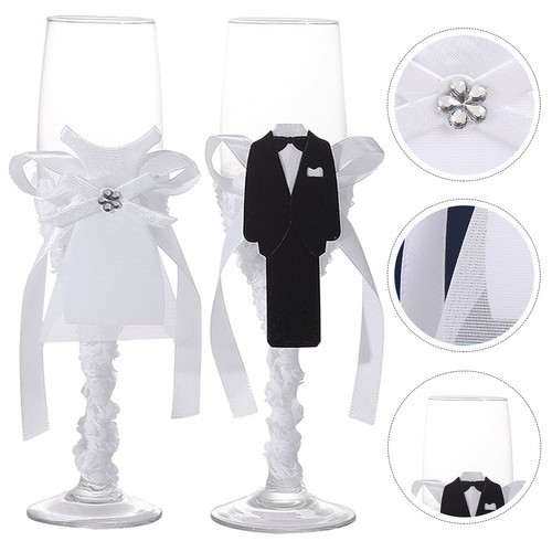 Pcs bride groom glasses - bride,