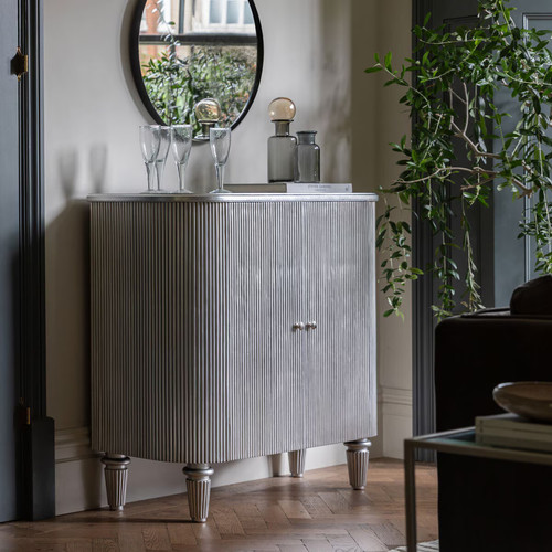 Silver gilt drinks cabinet - silver,