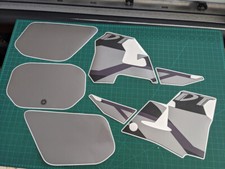 Yamaha DT DTR DT125R Reproduction Graphics Stickers (2002/03) Metallic Silver