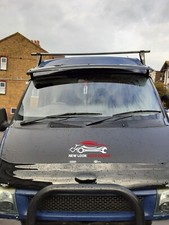 To fit Ford Transit MK6  2002-2006 Black Acrylic Sun Visor and Bonnet Guard Set