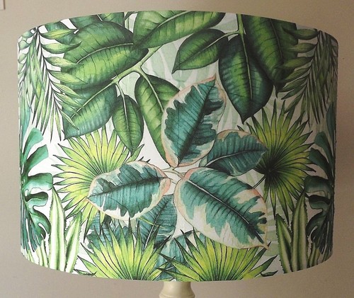 Palm leaf lampshade vintage - leaf,