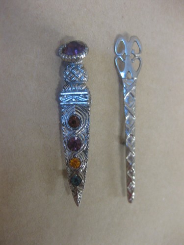 Vintage kilt pins silver - pins, ~