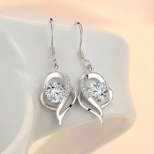 Silver earrings drop dangle - earrings,