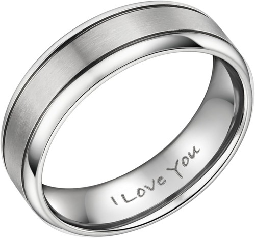 7mm titanium men ring - 7mm,