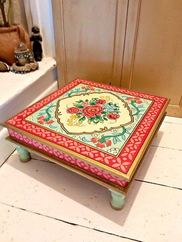 Hand painted wooden rikisha - hand,