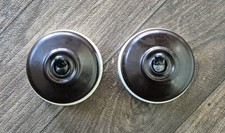 Pair of Vintage GEC Bakelite Vitreous Enamel Dolly Toggle Light Switches