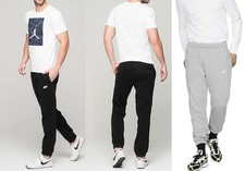 Nike Mens Joggers Fleece Foundation Sweat Pants Club Black Grey Sports Everyday