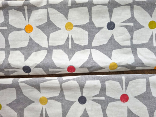 Next grey retro geo floral - retro,