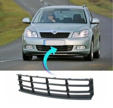 Fits Skoda Octavia 2009-2013 Front Centre Bumper Lower Grille Matte Black