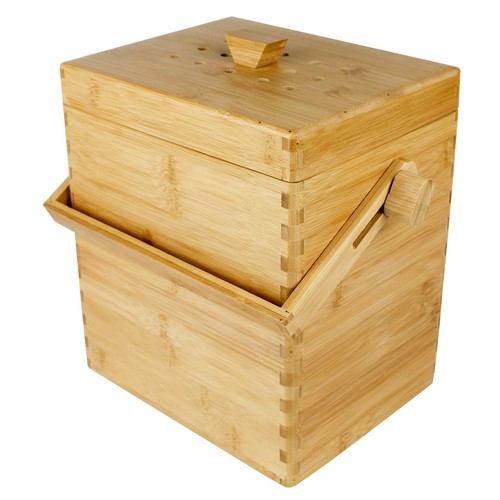 Wooden bamboo kitchen compost - wooden,
