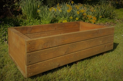 Garden planter wooden trough - garden,