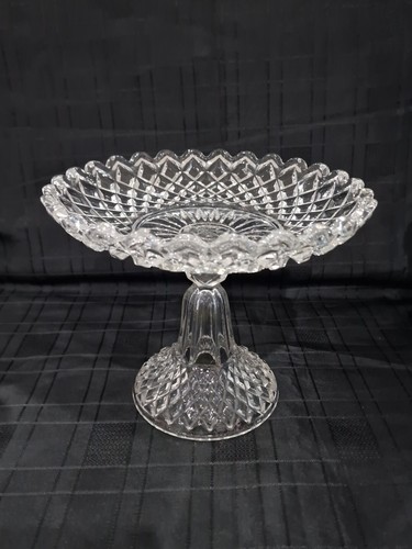 Crystal cake stand - stand, 7.5"