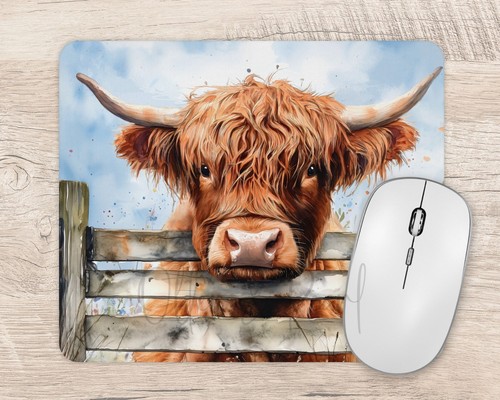 Highland cow mouse mat - mouse,