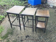 Vintage Brown Wooden Nest of 2