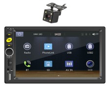 7in Car Stereo Radio Bluetooth MP5 Player Support Carplay Android Auto W/Camera