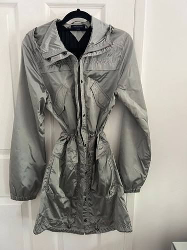 Tommy hilfiger silver raincoat - tommy,