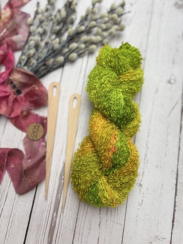 Hand dyed neon mohair - neon,