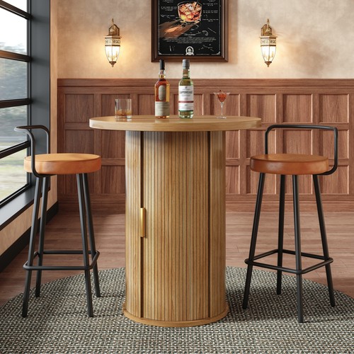 Round bar table - round,