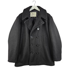 Vtg Mens Military Wool Pea