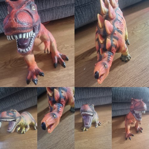Large rubber dinosaurs - x,