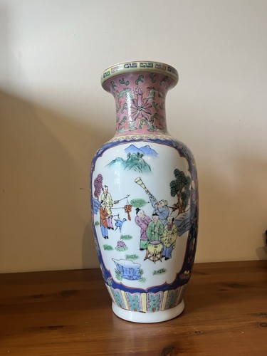 Chinese porcelain vase floral - porcelain, vase.
