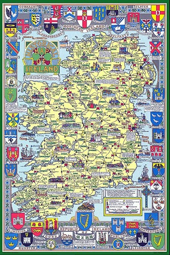 Historical map ireland - map, of