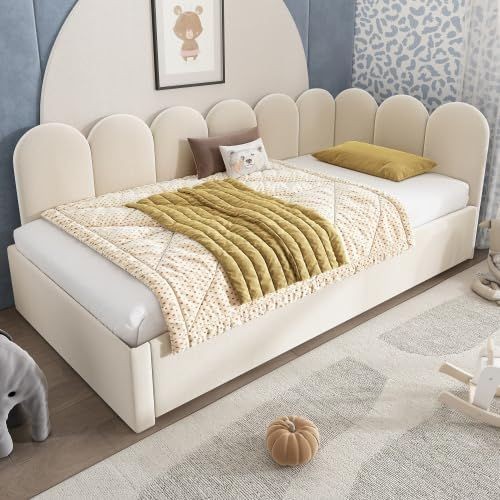 Merax bed frame beige - bed, l