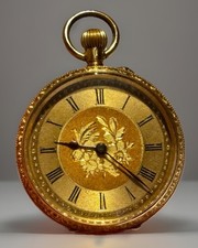 Victorian 18ct gold Engraved Case pocket watch , Mint Condition , 40 gr