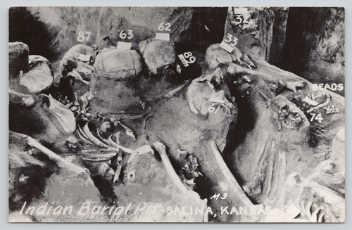 Postcard rppc indian burial - indian,