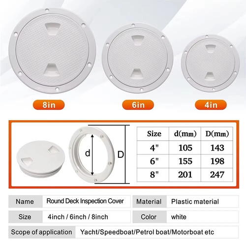Abs hatch cover round non - cover, non-slip