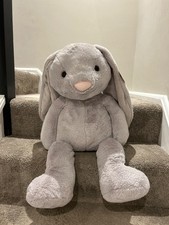 70cm grey plush XL bunny teddy stuffed toy