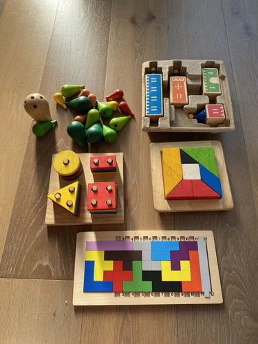 Wooden puzzle toys bundle - toys,