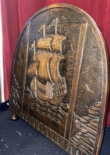 Antique Solid Oak Hand Carved