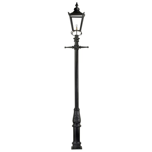 Black victorian lamp post - black,