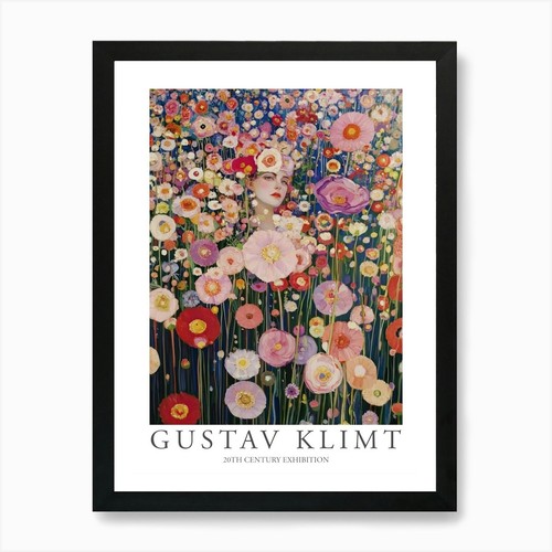 Gustav klimt print flowers - klimt,