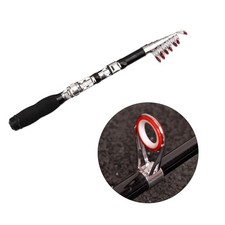 1.7m Sea Fishing Rod Mini Telescopic Fishing Rod Pole Tools Black fishing rod